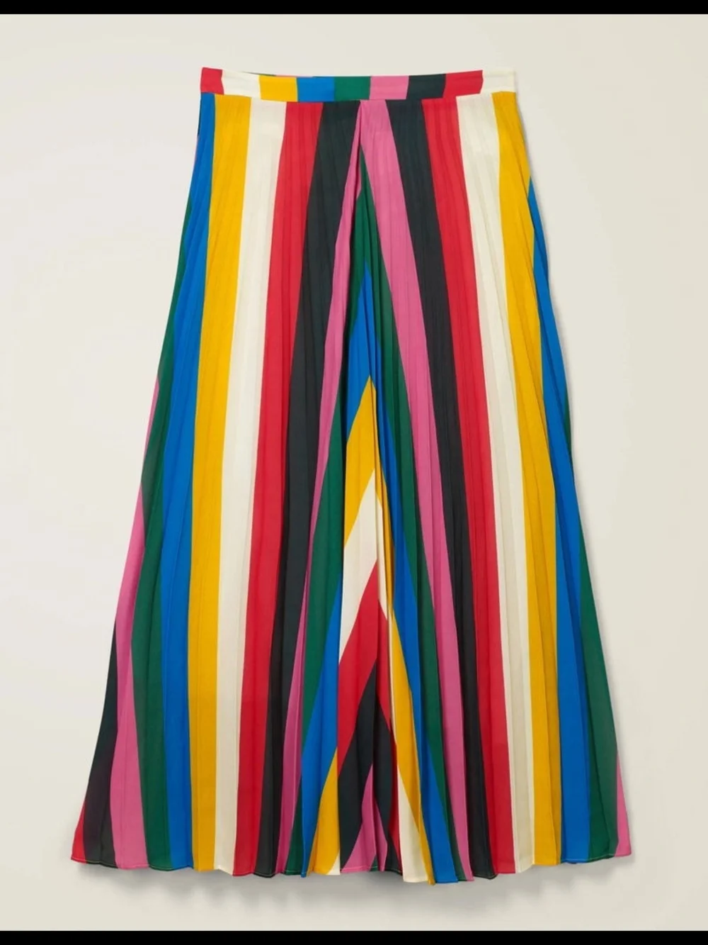 Boden Fairfax Multicolor Bright  Stripe Pleated Skirt - Brand New With Tags - Picture 3 of 12